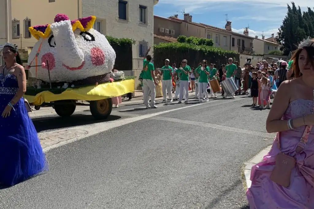 Carnaval des Nin's Brouilla : cortège au son du Samba dans les rues de Brouilla pour accompagner les enfants déguisés.